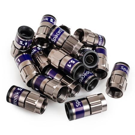 Wtyk F samokompresyjny Spacetronik TV-FS01 50szt