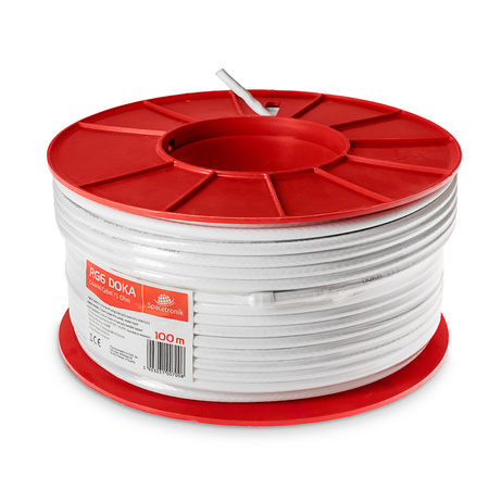 Spacetronik DOKA 4K Trishield RG6 Kabel 100m gebunden