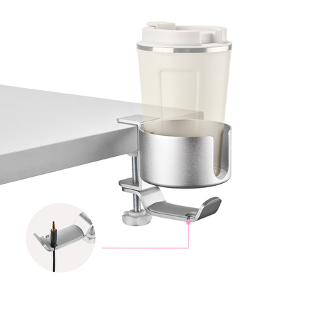 Uchwyt do biurka - słuchawki, kubek SPB-024 Czarny