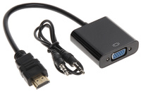 Konwerter HDMI na VGA + audio SPH-VA02 Black