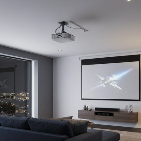 Zestaw elektryczny ekran projekcyjny 4K HD z uchwytem do projektora