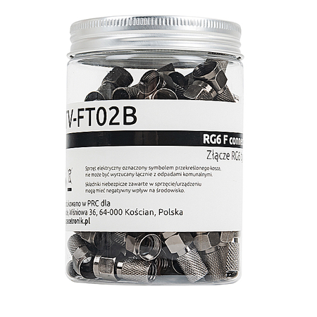 Wtyk F nakręcany Spacetronik TV-FT02B 100 szt.