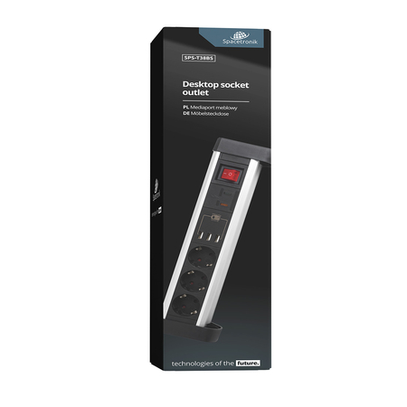 Gniazdo nablatowe Spacetronik SPS-T38BS