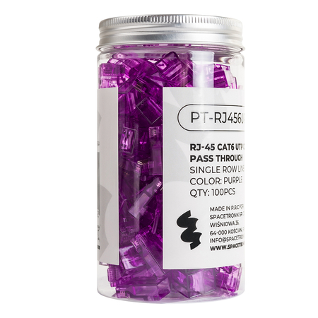 Wtyk RJ45 przelotowy kat 6 UTP PT-RJ456UP-1 100szt