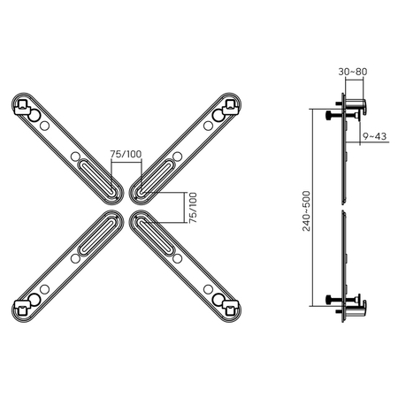 Uchwyt na monitor bez otworów Spacetronik SPP-031B