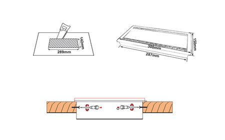 Spacetronik doppelseitiger Kabelkanal SPS-G04B