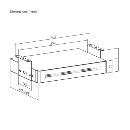 Szuflada pod biurko Spacetronik SPB143 Szara