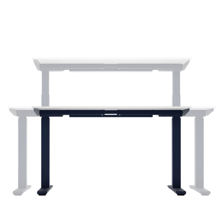 Biurko regulowane Vegard elektryczne dwusilnikowe MDF niebieskie