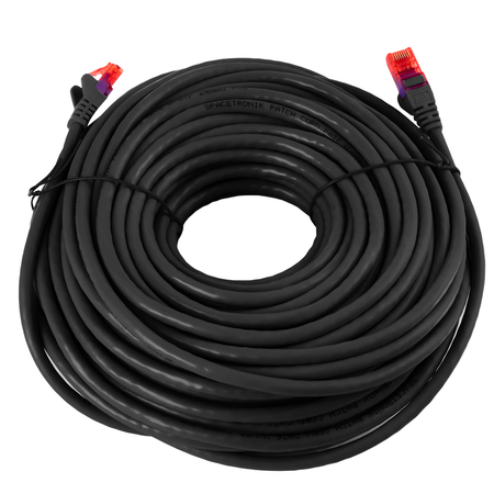 RJ45 CAT 6 U/UTP AWG24 schwarz 30m Kabel