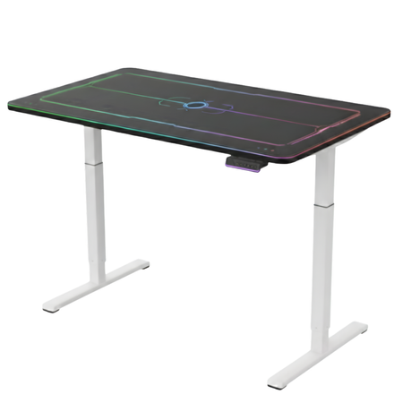 Zestaw gamingowy Spacetronik biurko elektryczne RGB uchwyt fotel 136x66