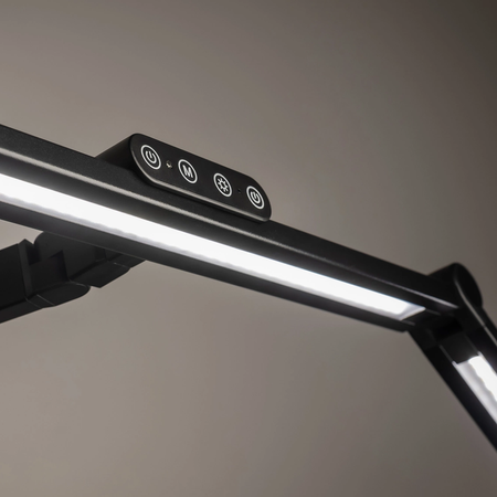 Zestaw ergonomiczny biurowy Biurko Vegard SPEO232 Fotel BARD Lampa Glow D4