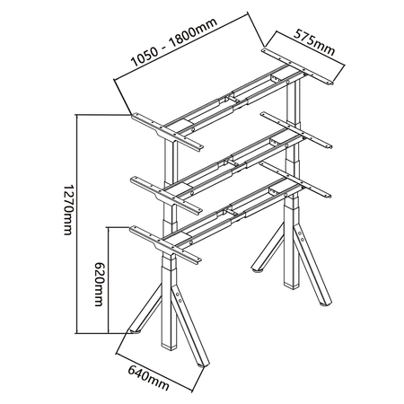 Elektryczny stelaż biurkowy Spacetronik SPE-239OW