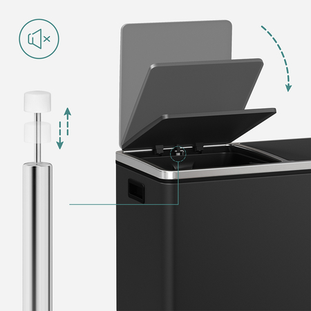 Funky Trash Can Ink Black Spacetronik Podwójny