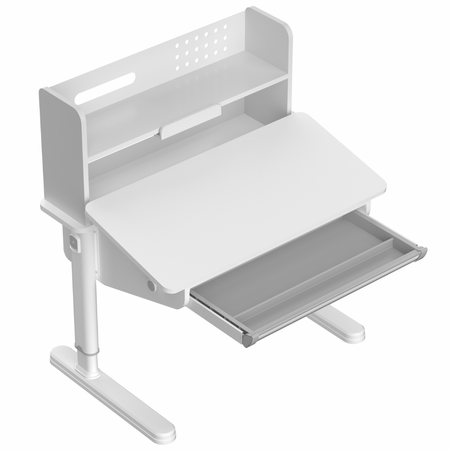 Biurko dziecięce regulowane SPEX111WW 90×65 cm – pochylany blat, półka i szuflada