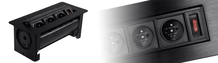 Spacetronik SPS-O33B Aufputz-Drehsteckdose