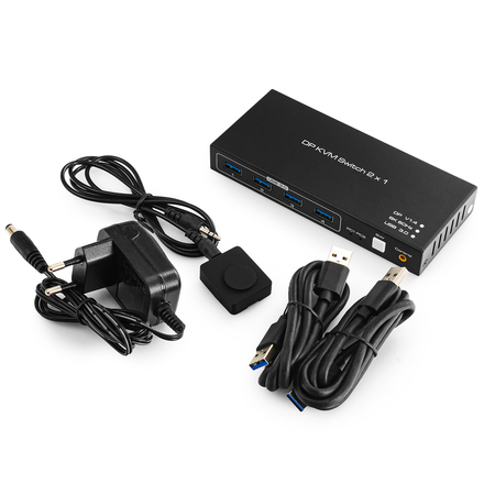 Switch KVM USB + DP Spacetronik SPD-KVM23 8K 60Hz