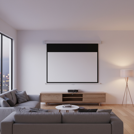 Ekran projekcyjny zwijany ręcznie 72" 16:9 biały