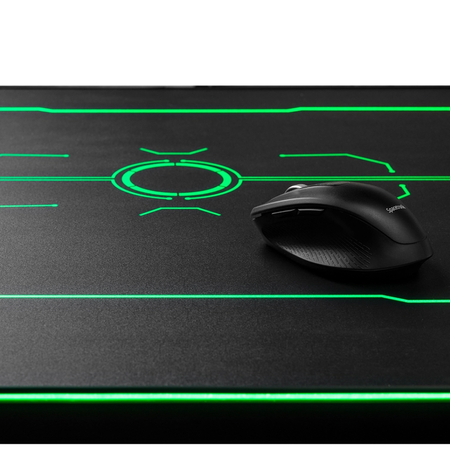 Zestaw gamingowy Spacetronik biurko elektryczne RGB uchwyt fotel 136x66