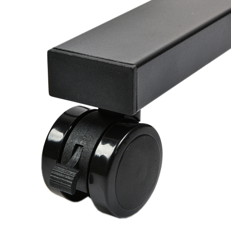 Wysoki czarny stolik pomocniczy Buddy na kółkach