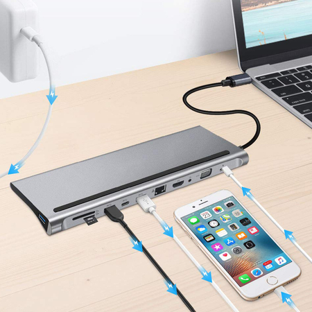 Multiport SPU-M02 USB-C HDMI VGA RJ45 USB 3.0 SD