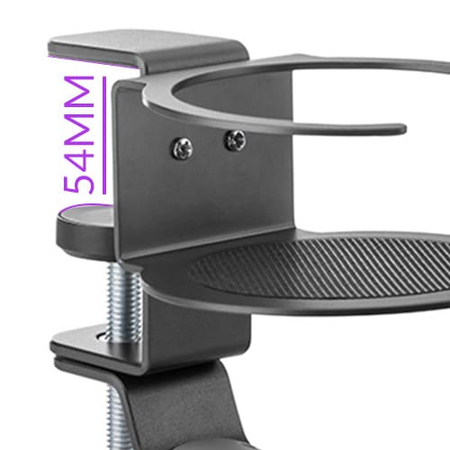 Spacetronik SPB-020B Kopfhörer- und Becherhalter