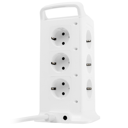 Listwa zasilająca tower 12xAC 2xUSB 1xUSB-C W