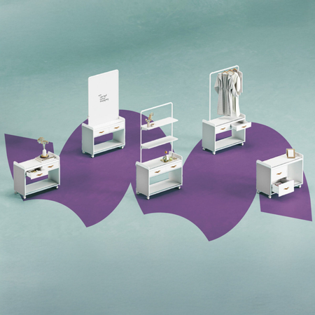 Szafka z drążkiem na wieszaki Spacetronik Frodi