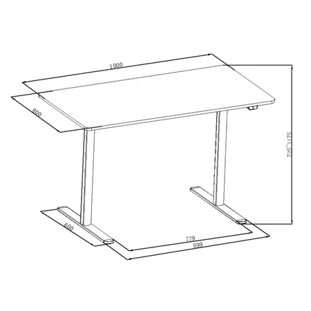 Elektryczne biurko Spacetronik Moris 121BB 100x60