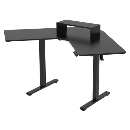 Biurko narożne regulowane SPEL112BB Spacetronik 120x60 cm czarne