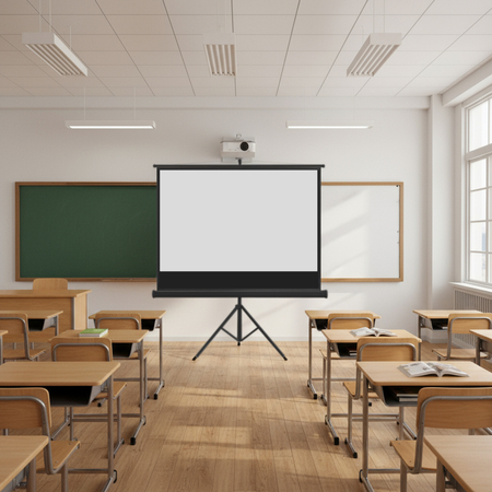 Ekran Projekcyjny ze Statywem 72" 4K Spacetronik