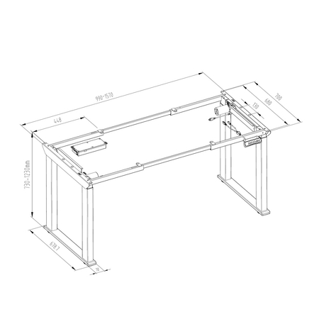 Spacetronik SPE-420W elektrischer Tischständer