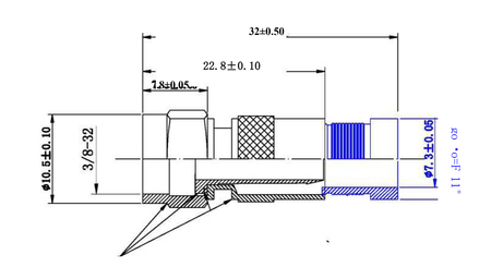 Wtyk F kompresyjny Spacetronik TV-FC01 50 szt.