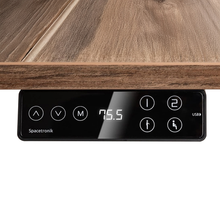 Biurko elektryczne Spacetronik SPE-152B z blatem 158×80 Dąb Sonoma