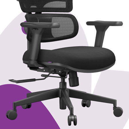 Zestaw ergonomiczny biurko manualne SPE-O113 100×60 + krzesło LUMBO 33