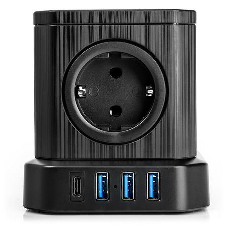 Steckdosenleiste 5xAC 3xUSB 1xUSB-C SPS-C02B
