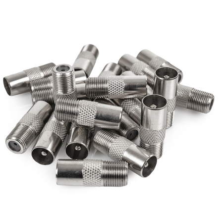 F-Buchse / TV-Stecker gerade TV-IECM01 Box 100St