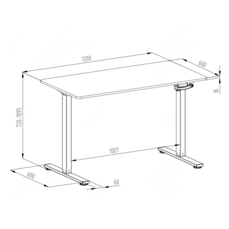Stelaż biurkowy na korbkę Spacetronik SPE-113MW