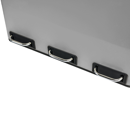 Kosz na śmieci metalowy 3x18L srebrny 54L