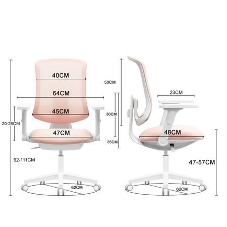 Fotel Biurowy Spacetronik RETTO 22 Różowy