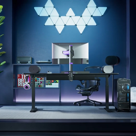 Ametystowy uchwyt RGB monitor Spacetronik SPAA112L