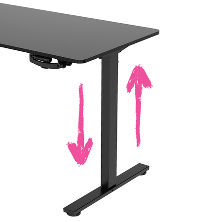 Zestaw ergonomiczny LUMBO 44 + biurko manualne SPE-O113 Moris 120×60 czarne