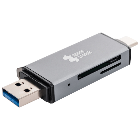 Spacetronik SPU-CR06 czytnik kart SD USB-A i USB-C