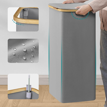 Kosz na pranie 90L 1 komorowy szary