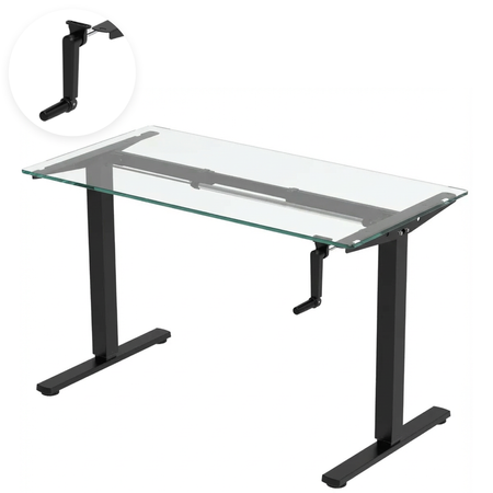 Stelaż Biurkowy Regulowany Ręcznie Spacetronik SPE112MB Czarny