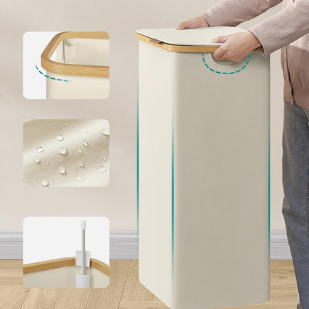 Kosz na pranie 90L 1 komorowy biały