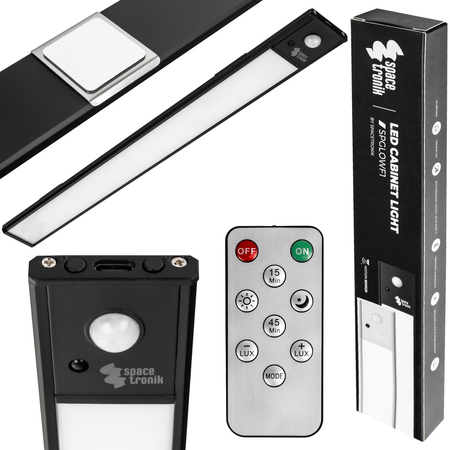 Bezprzewodowa lampa LED Czujnik ruchu 40cm Czarna