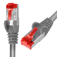 RJ45 CAT 6 S/FTP AWG27 LSZH grau 10m Kabel