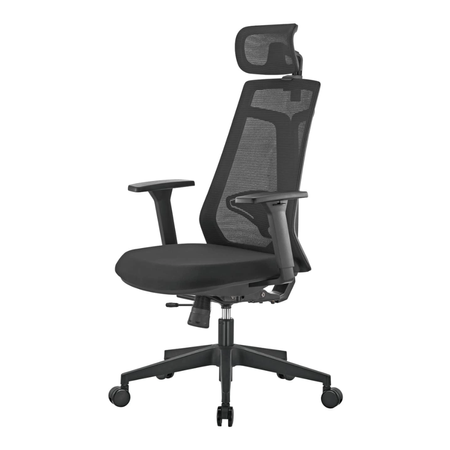 Zestaw cztery biurka elektryczne Spacetronik Pure Black z fotelami