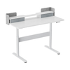Mobile Dual-Motor Sit-Stand Desk Shelf Drawers