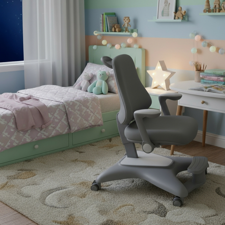 Fotel ergonomiczny dziecięcy Spacetronik SPC-XD13 Szare